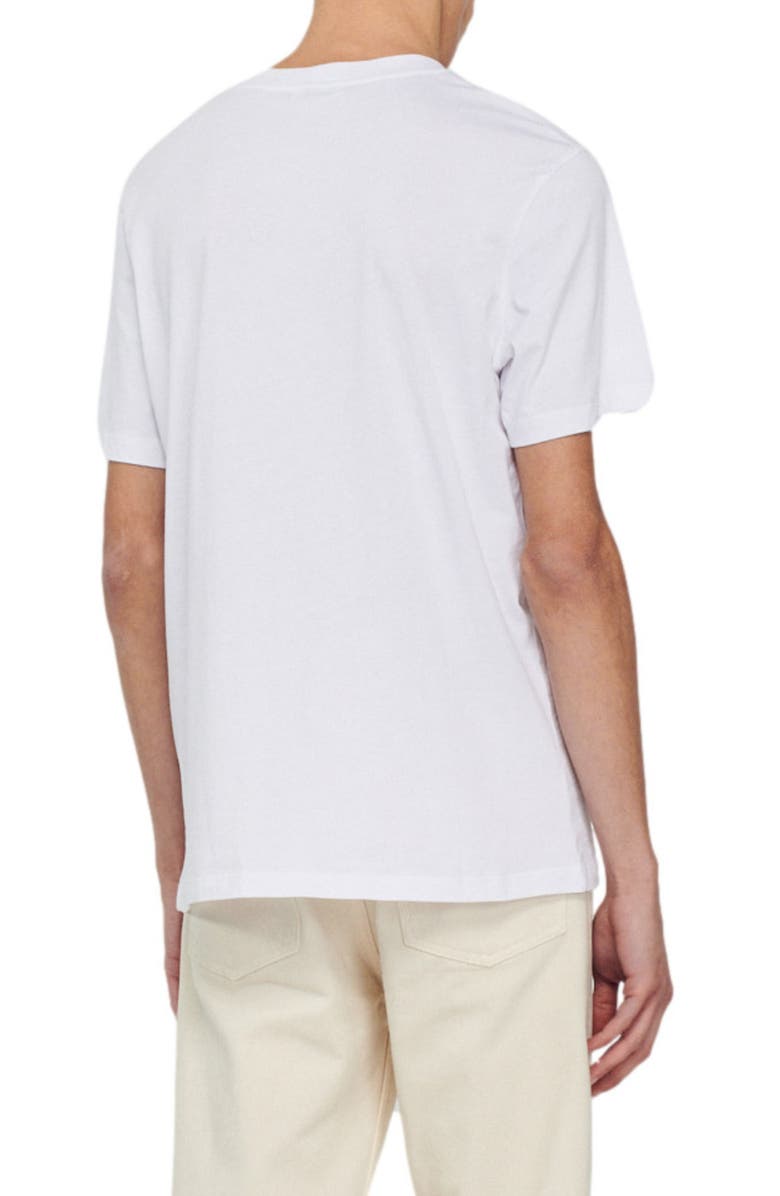 SANDRO Rabbit Cotton Graphic Logo Tee, Alternate, color, White