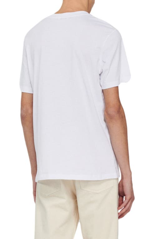 Sandro Rabbit Cotton Graphic Logo Tee In White