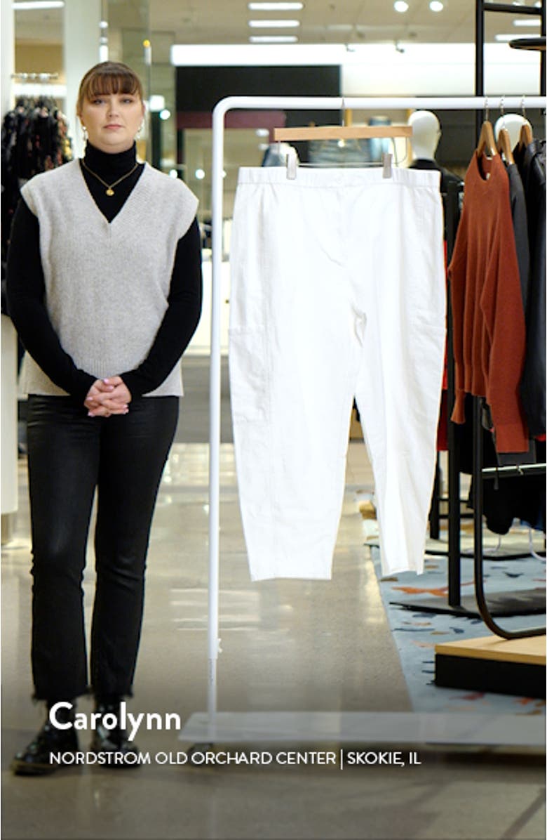 Stretch Organic Cotton & Hemp Ankle Lantern Cargo Pants, sales video thumbnail