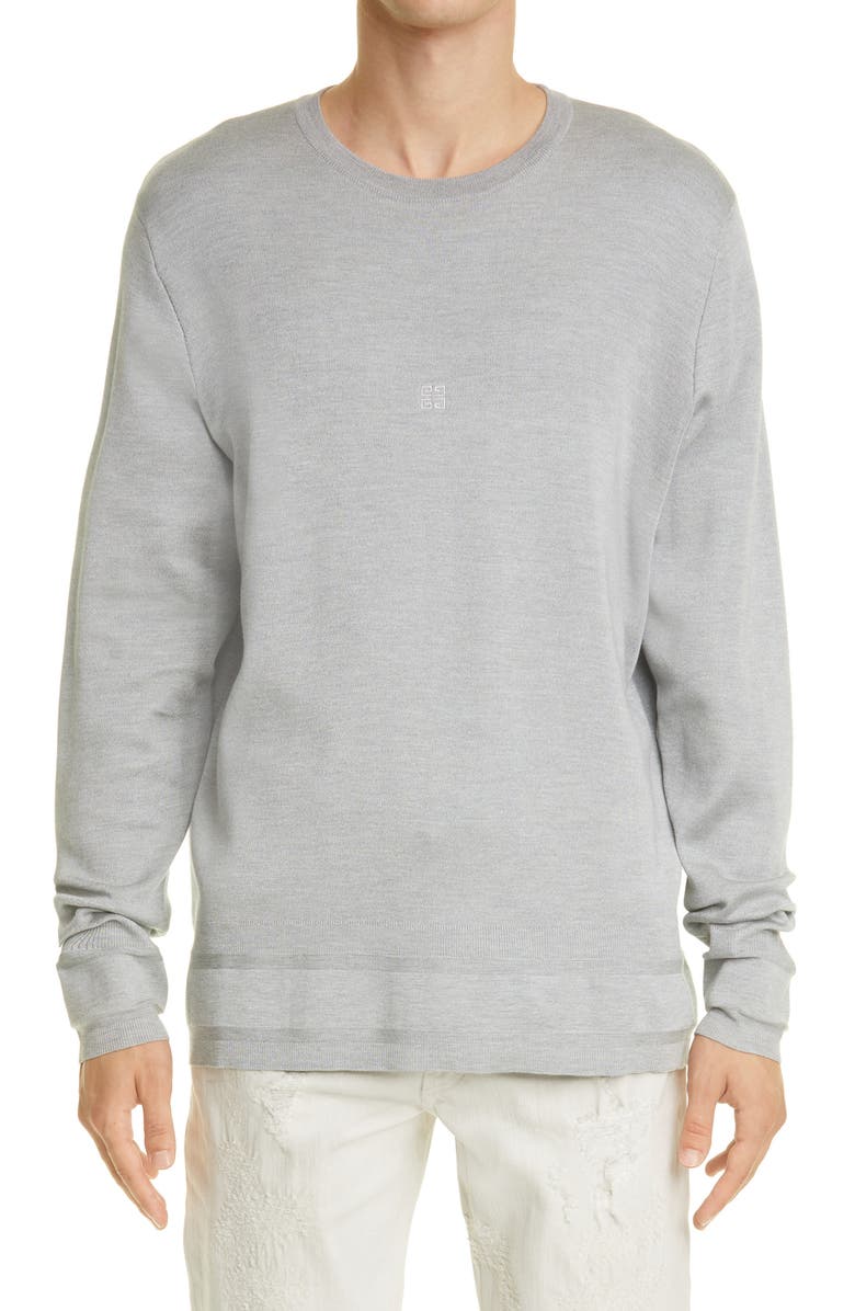 Givenchy 4G Crewneck Silk Sweater, Main, color, 