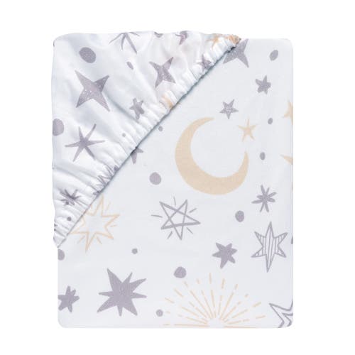 Lambs & Ivy Goodnight Moon 100% Cotton Fitted Crib Sheet In White