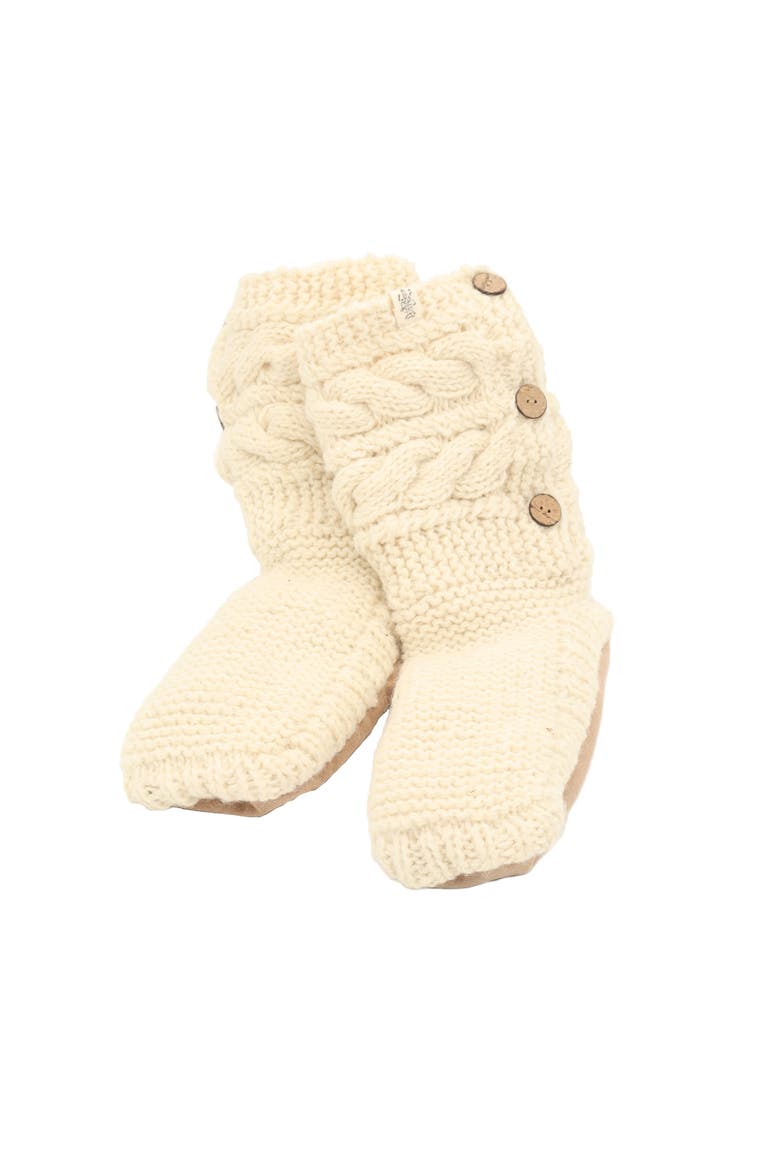 Slipper Socks with 3 Buttons, Main, color, White