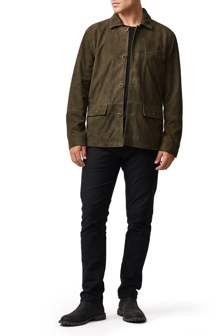 Somerset Suede Shirt Jacket, Alternate, color, OLIVE