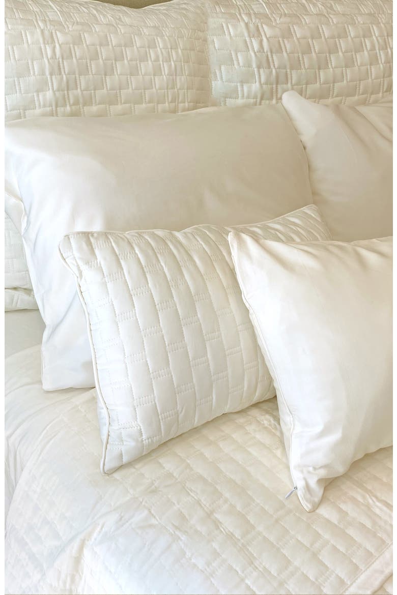 Quilted Euro Sham, Alternate, color, IVORY