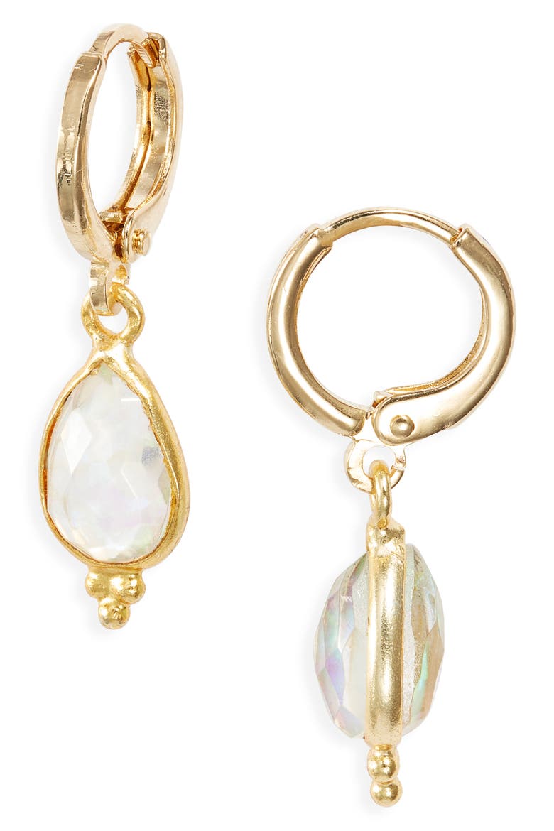 Dewlit Pear Drop Earrings, Main, color, GOLD