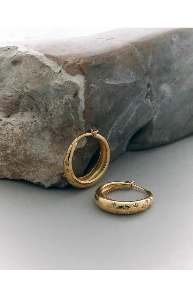 Astley Clarke Gold Celestial Tiny Star Hoop Earrings, Alternate, color, Tiny Star