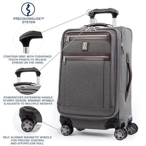 Travelpro Platinum Elite Softside Expandable Carry-on 21-inch Luggage In Vintage Grey