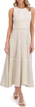 Ted Baker Geo Floral Sleeveless Linen Dress