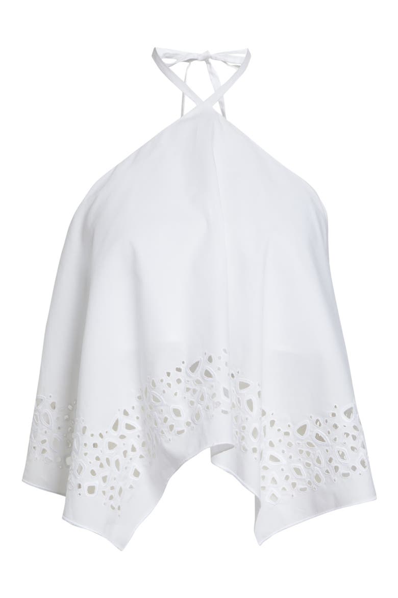 Aleia Halter Top, Alternate, color, WHITE