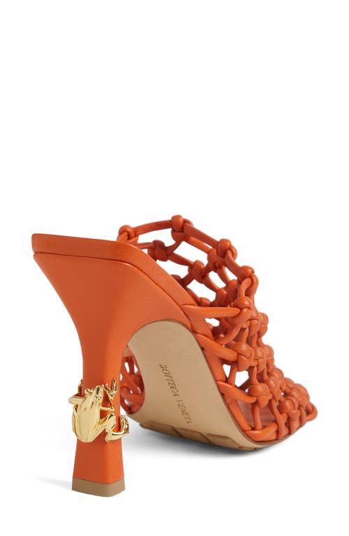 Bottega Veneta Knotted Weave Pump In Burned Orange