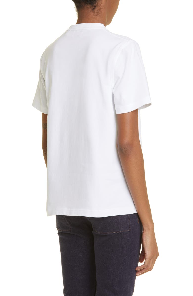 Burberry Tonal Terry Cloth EKD Appliqué T-Shirt, Alternate, color, 