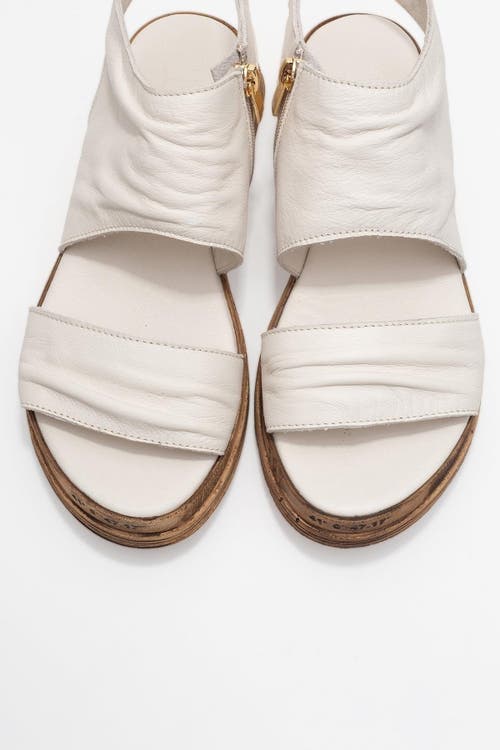 Forever & Always Shoes Lunas Leather Side-zip Flat Heel Sandal In Sand