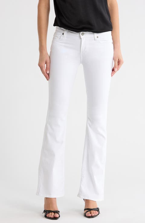 Skyline Mid Rise Bootcut Jeans (Optic White)