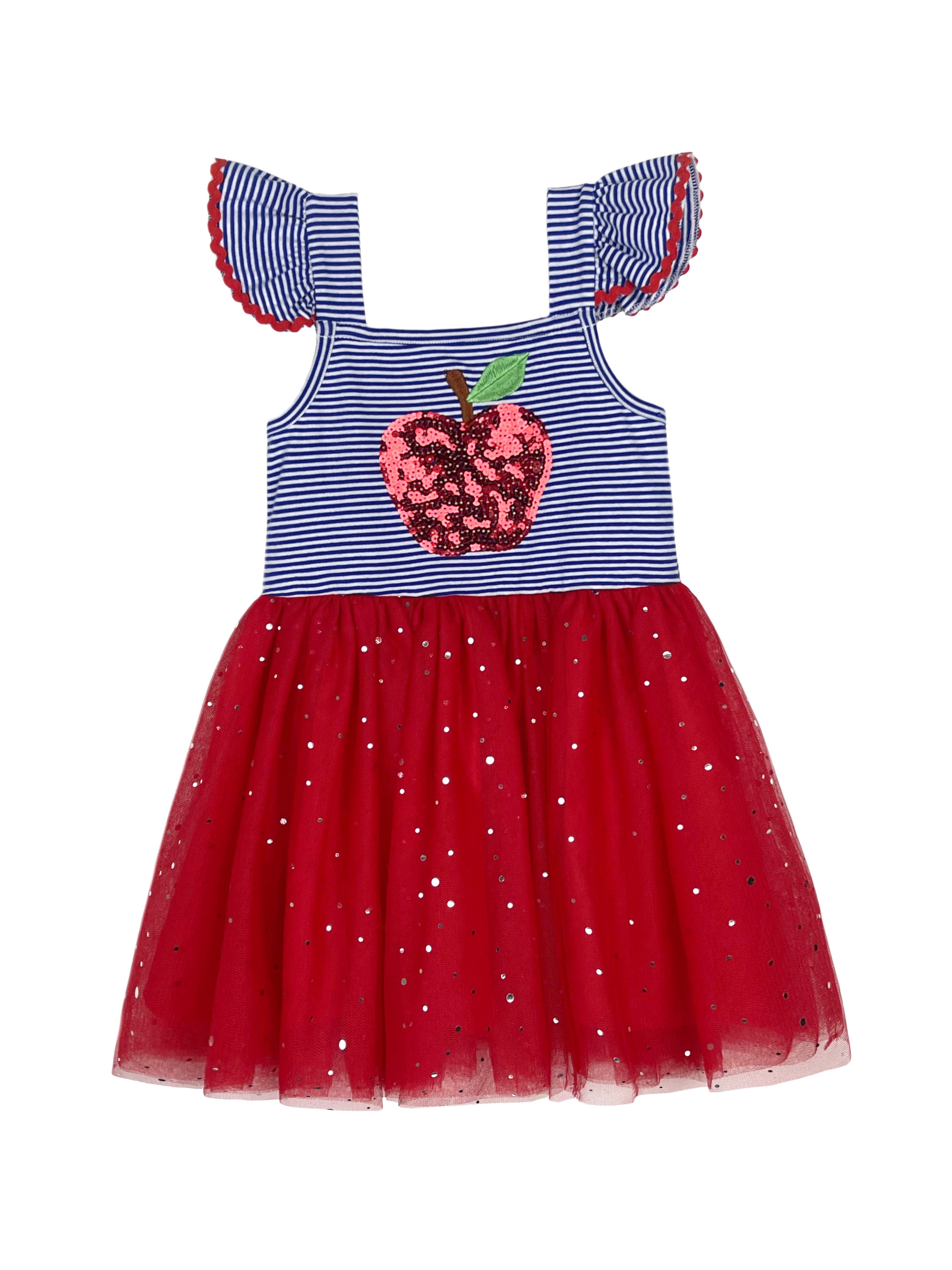 Mia Belle Girls Kids'  Girls A+ Attire Apple Sparkle Tutu Dress In Red
