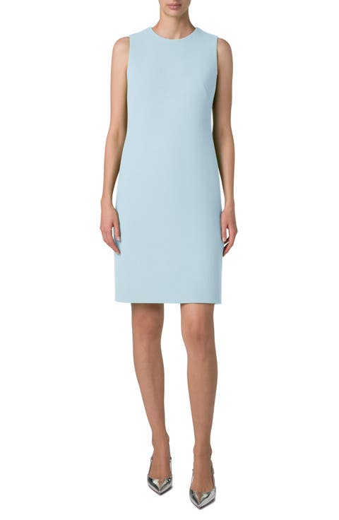 Virgin Wool Crepe Sheath Dress