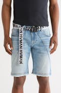 HVMAN Mero Slim Raw Hem Cutoff Denim Shorts