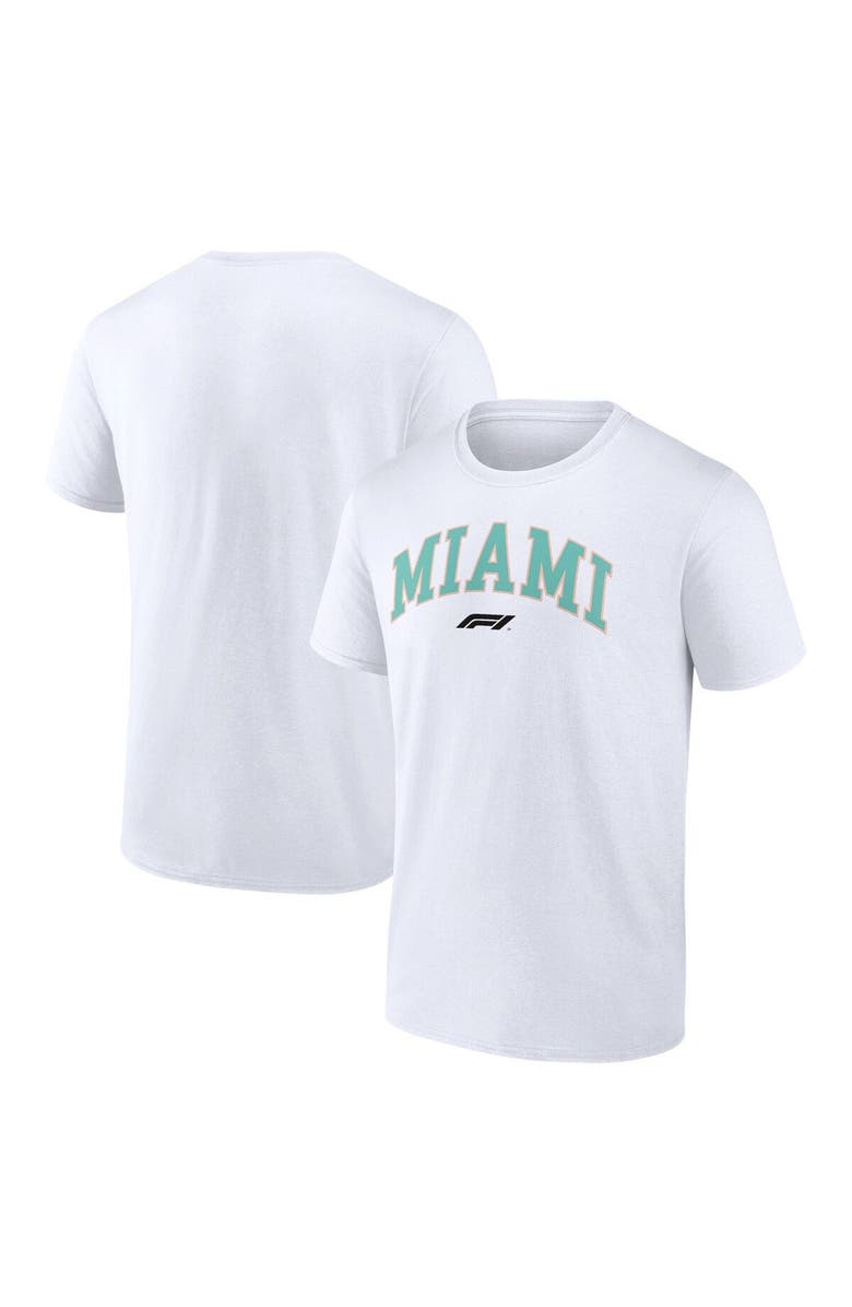 FANATICS Men's White Formula 1 Miami Grand Prix T-Shirt, Main, color, 