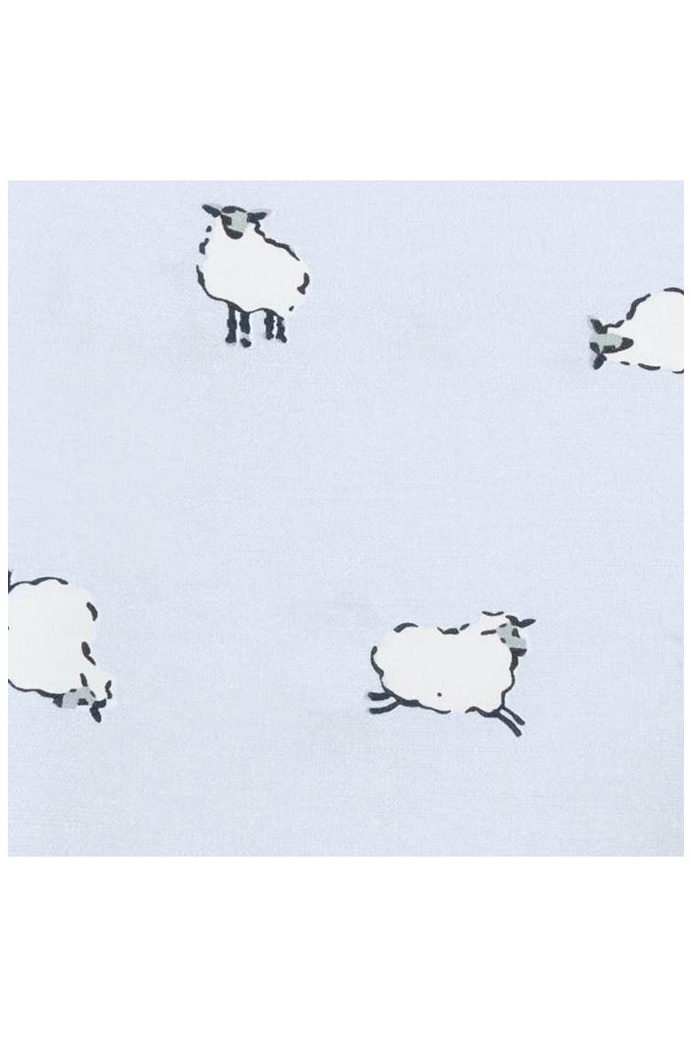 Sheep Print 200 Thread Count Cotton Percale Sheet Set, Alternate, color, LIGHT PASTEL BLUE