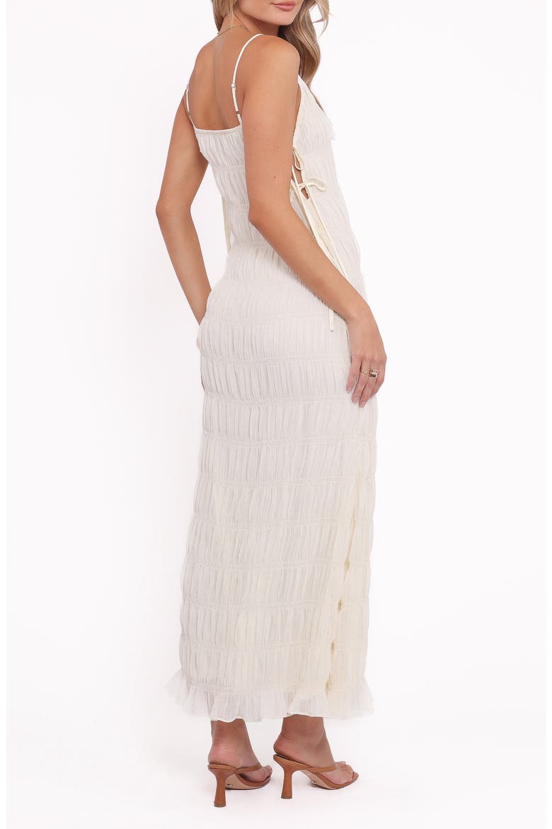 Seraphine Shirred Sleeveless Maxi Dress, Alternate, color, CREAM