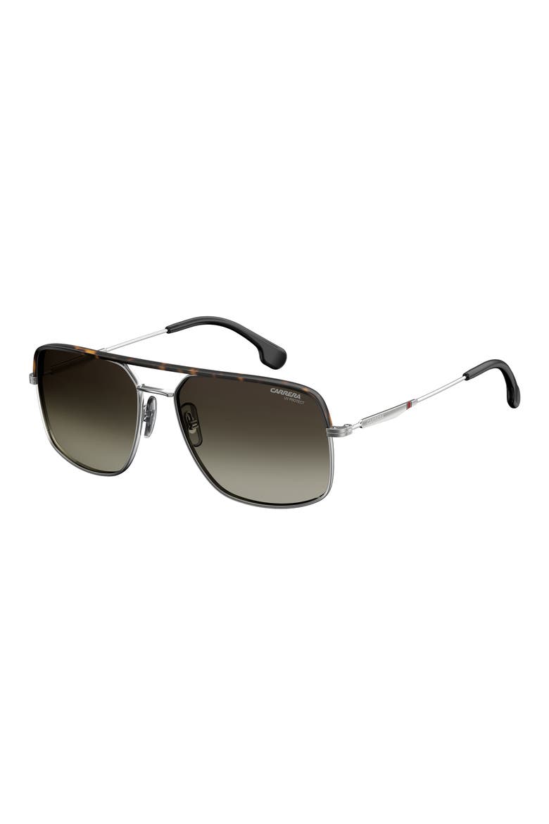 152/S 60mm Gradient Navigator Sunglasses, Alternate, color, RUTHENIUM