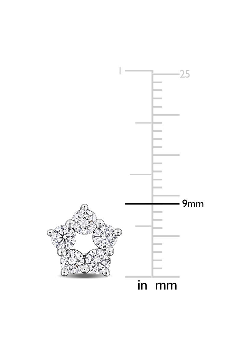 Lab-Grown Diamond Star Stud Earrings, Alternate, color, Sterling Silver