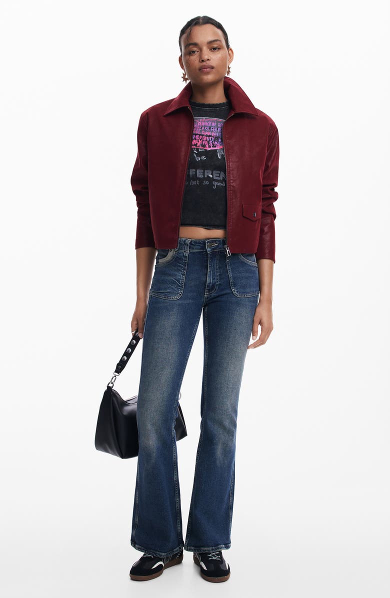 Desigual Lido Faux Leather Jacket, Alternate, color,