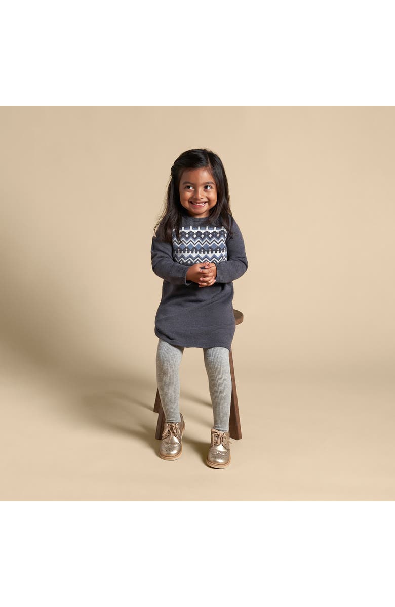 Modern Moments<sup>™</sup> by Gerber Dark Grey Heather Fair Isle Dress, Alternate, color, Dark Grey