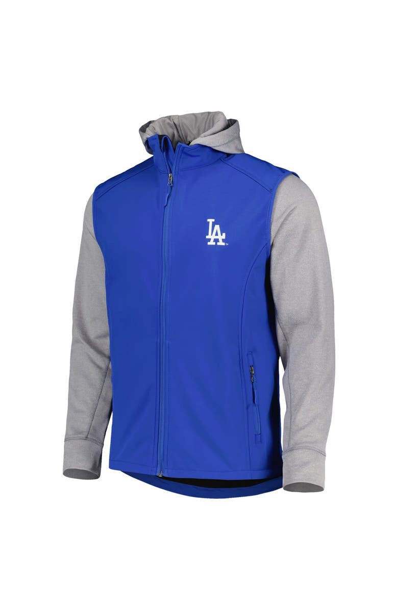 DUNBROOKE Men's Dunbrooke Royal/Heather Gray Los Angeles Dodgers Alpha Full-Zip Jacket, Alternate, color, Royal
