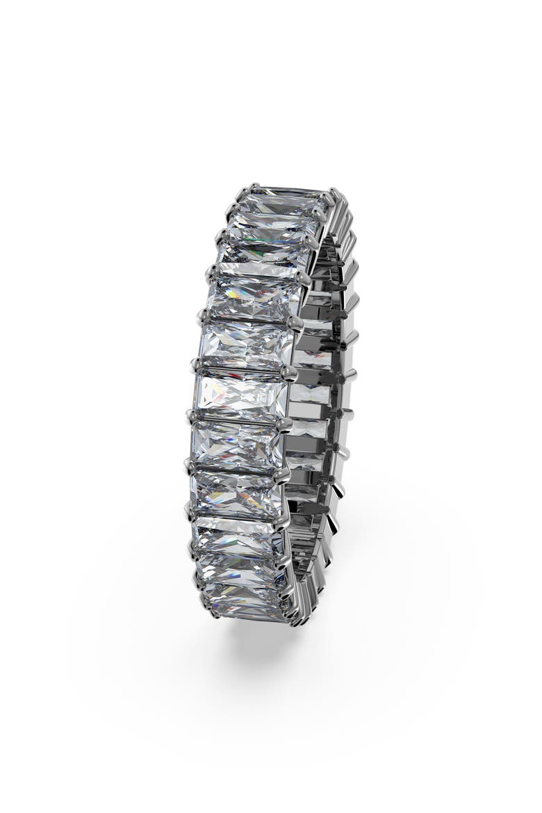 Matrix Baguette Crystal Eternity Ring, Alternate, color, GREY