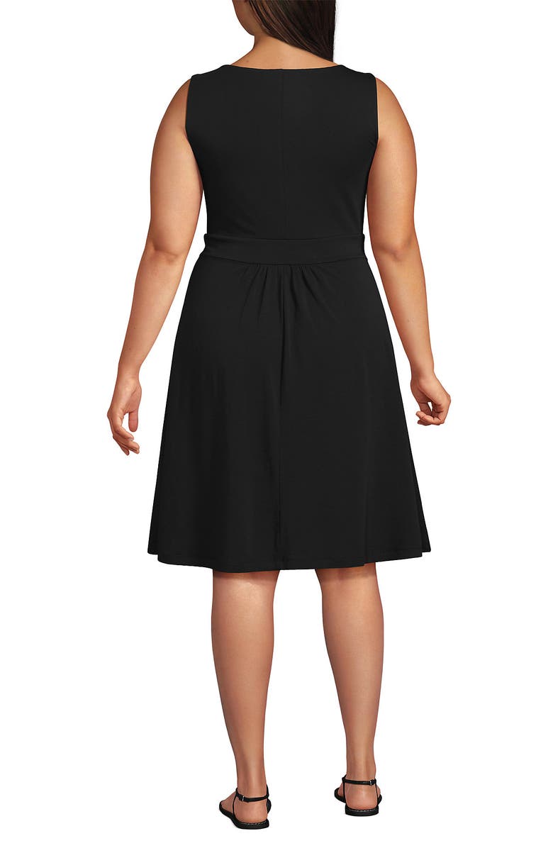 Lands' End Plus Size Front Fit and Flare Dress, Alternate, color, 