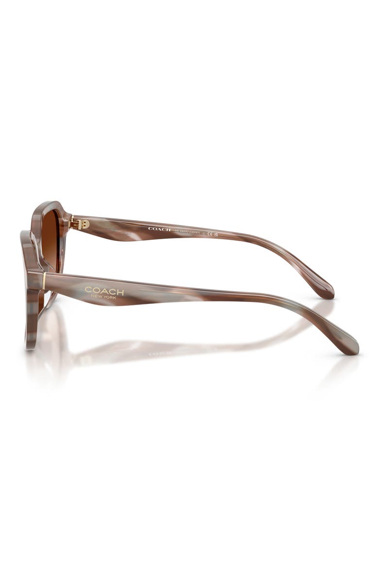 53mm Gradient Square Sunglasses, Alternate, color, STRIATED REDWOOD / MAPLE