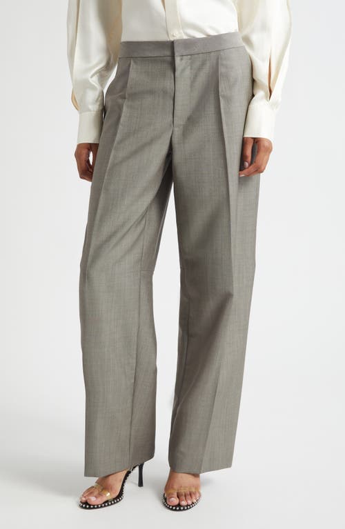 Alexander Wang Pleated Wool & Mohair Pants In Gray