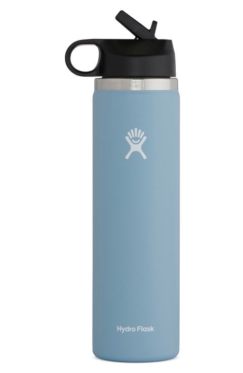 24-Ounce Wide Mouth Water Bottle with Straw Lid