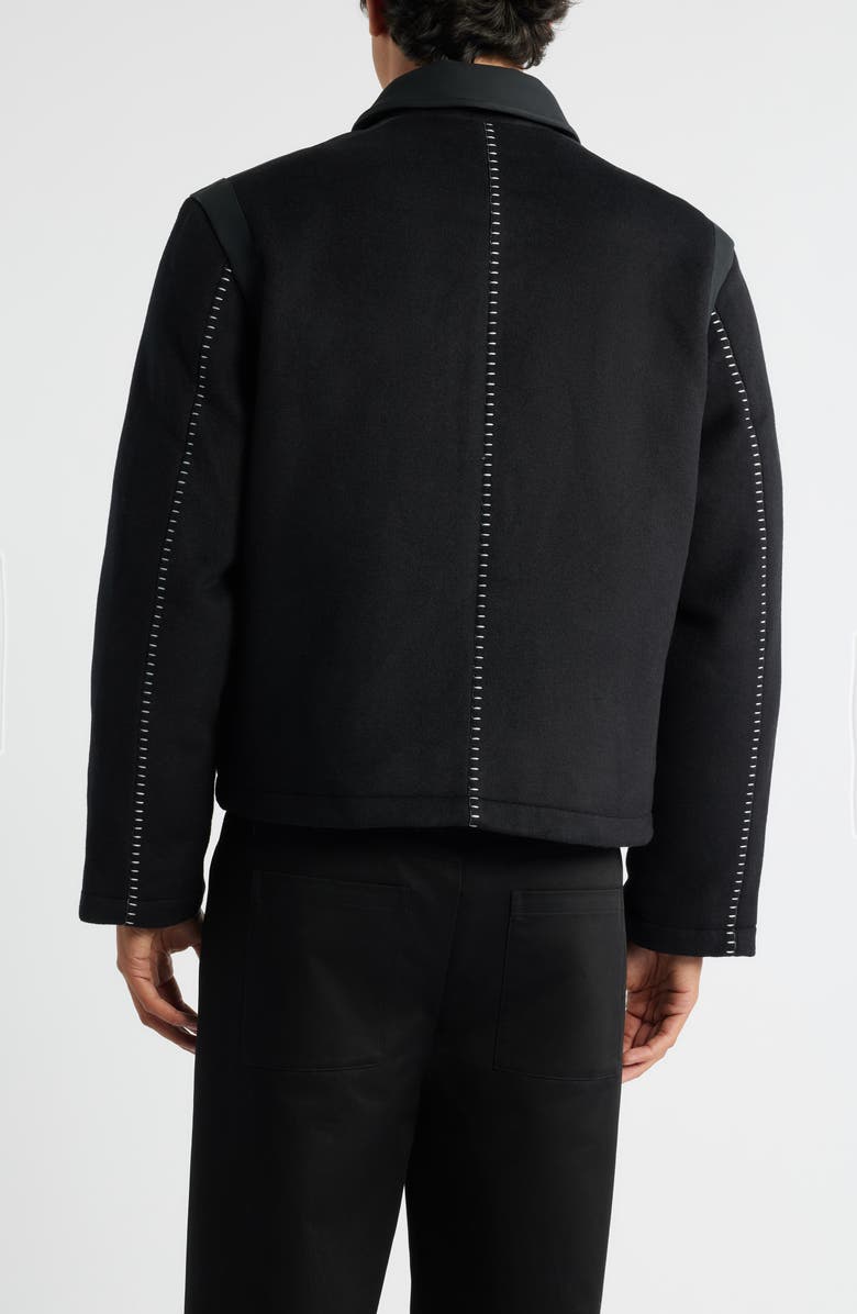 KROST Mercer Wool Blend Varsity Jacket, Alternate, color, Black