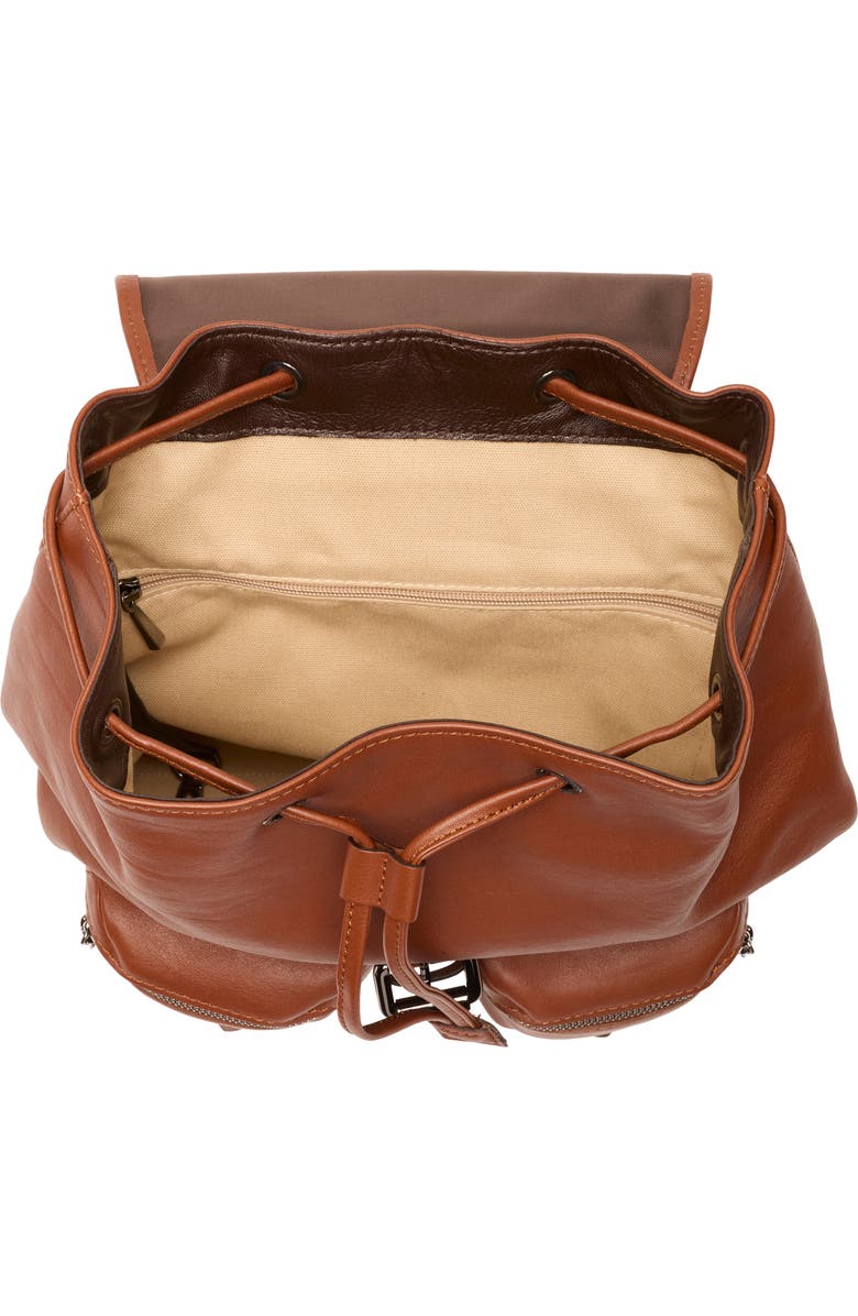 Longchamp Small 3D Leather Backpack, Alternate, color, Cognac