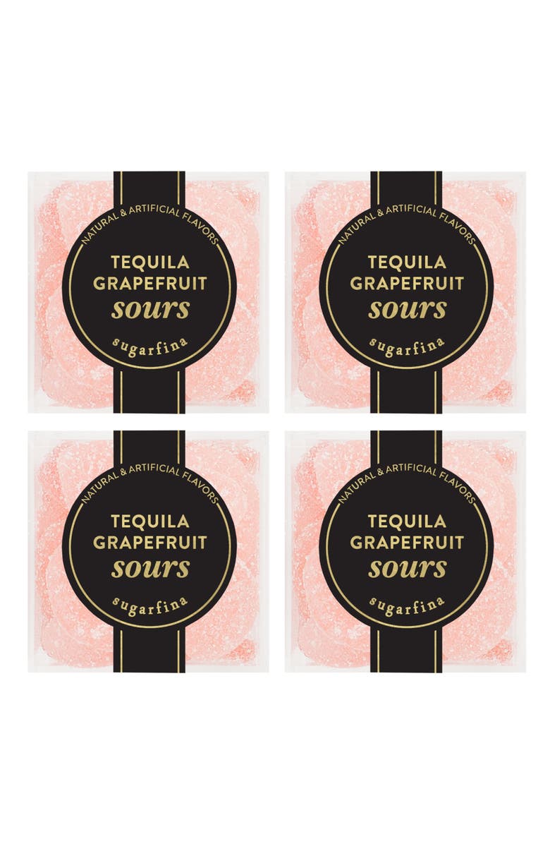 sugarfina Tequila Grapefruit Set of 4 Candy Cubes, Main, color, Pink