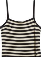 POSSE Darcy Stripe Pima Cotton Sweater Tank