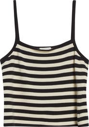 POSSE Darcy Stripe Pima Cotton Sweater Tank