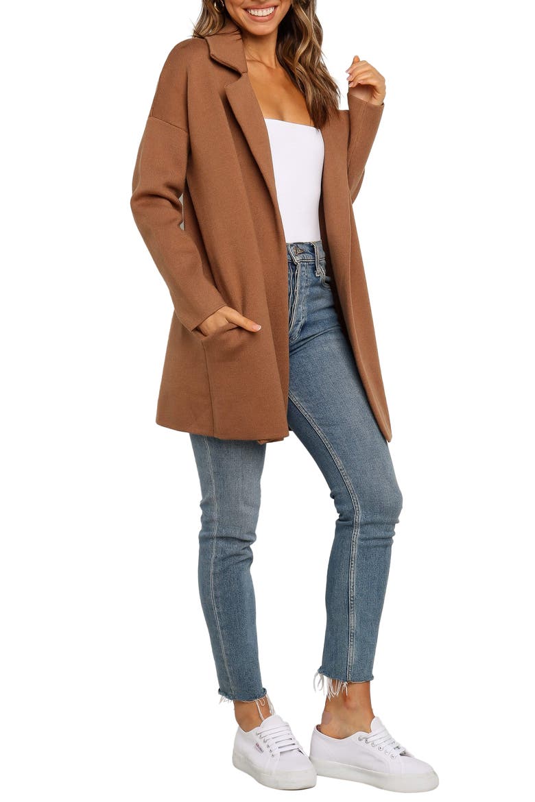 Lenore Longline Cardigan, Alternate, color, BROWN