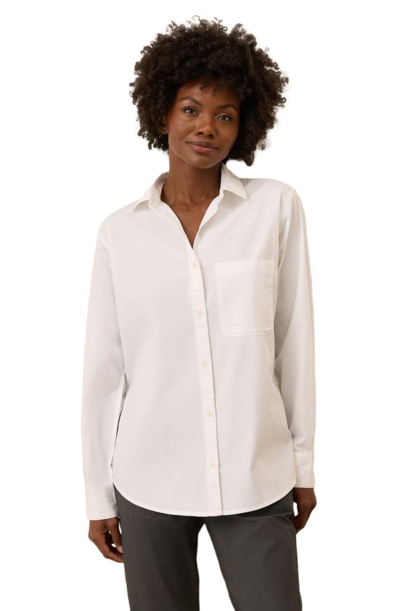 Pact Organic Cotton All Day Poplin Classic Shirt, Alternate, color, White
