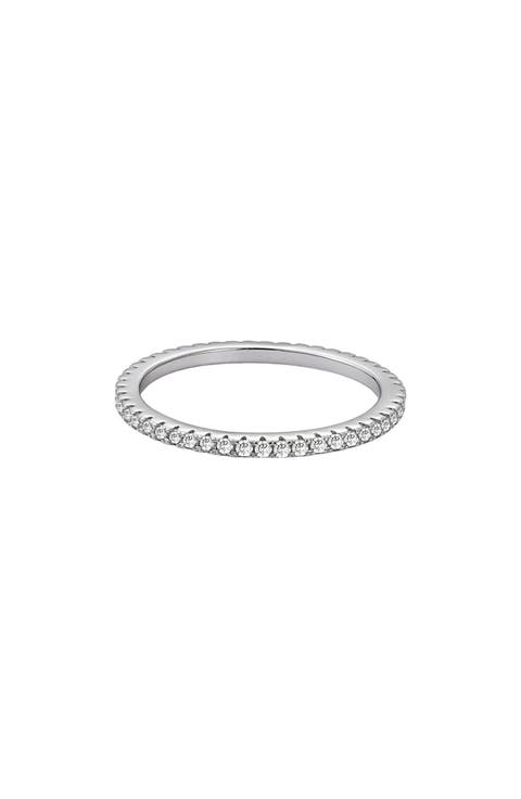 Pavé 925 Sterling Silver CZ Eternity Band Ring