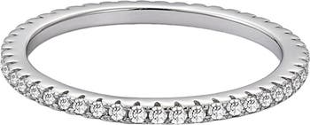 Pavé 925 Sterling Silver CZ Eternity Band Ring