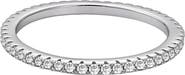 ADORNIA FINE Pavé 925 Sterling Silver CZ Eternity Band Ring