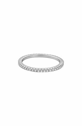 ADORNIA FINE Pavé 925 Sterling Silver CZ Eternity Band Ring