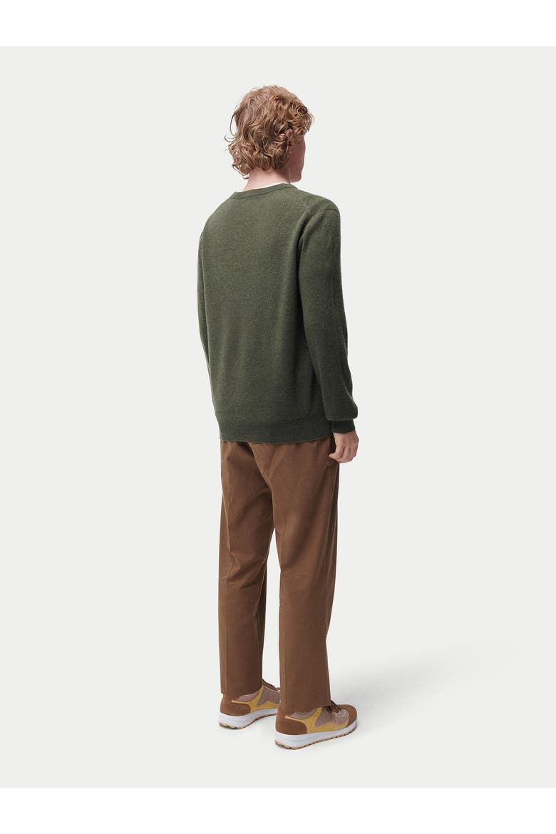Essential V-Neck Cashmere Sweater, Alternate, color, black forest