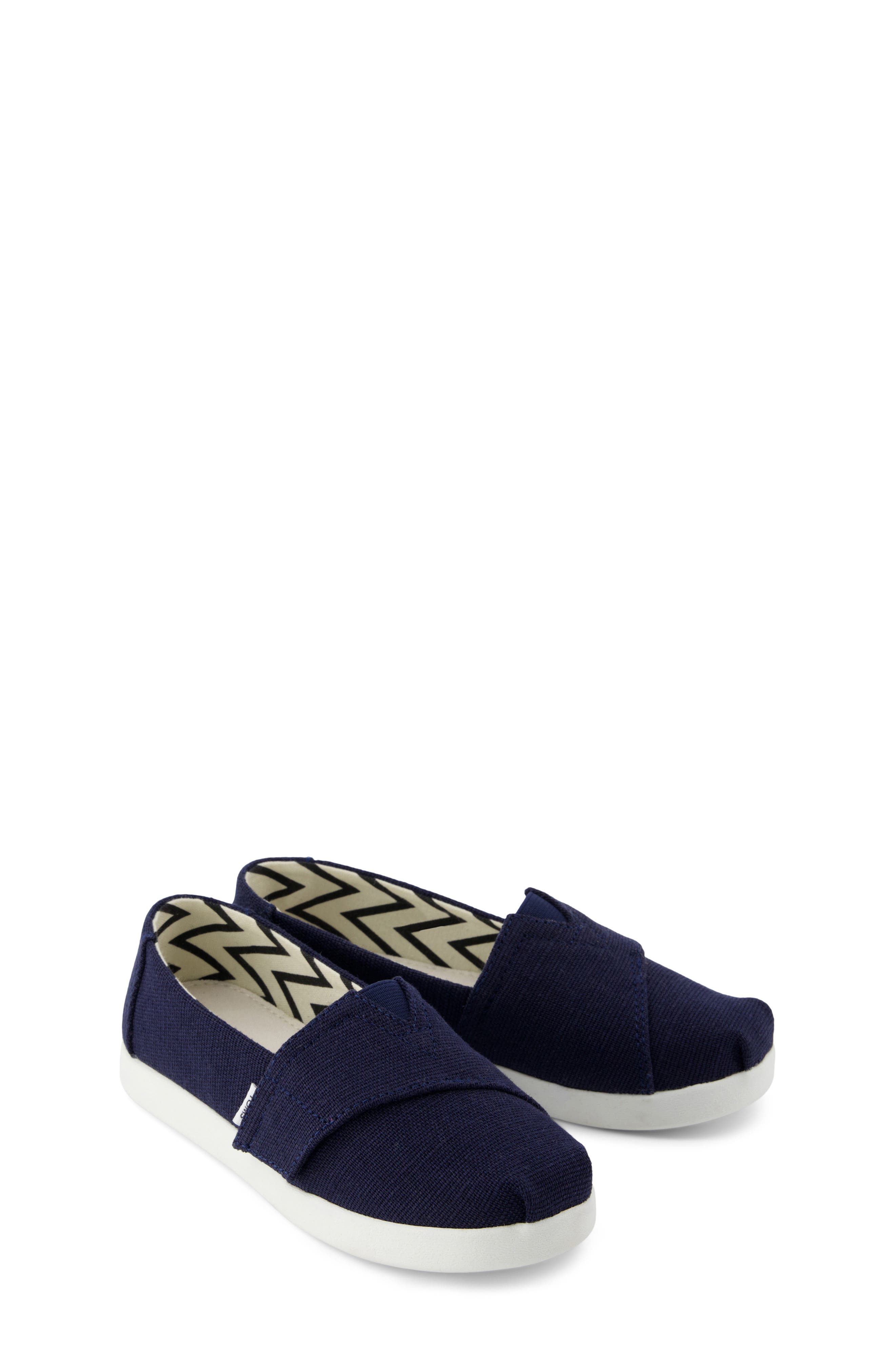 TOMS Kids' Alpargata Sneaker, Alternate, color, Navy
