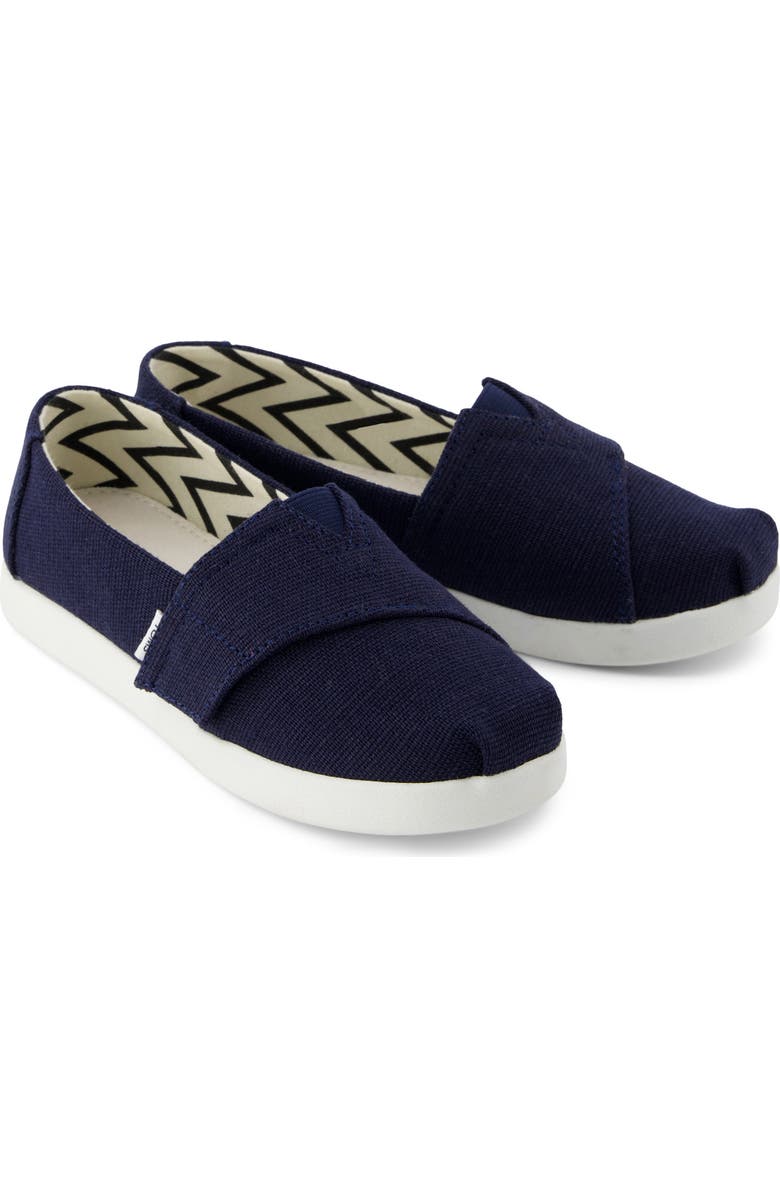 TOMS Kids' Alpargata Sneaker, Alternate, color, Navy