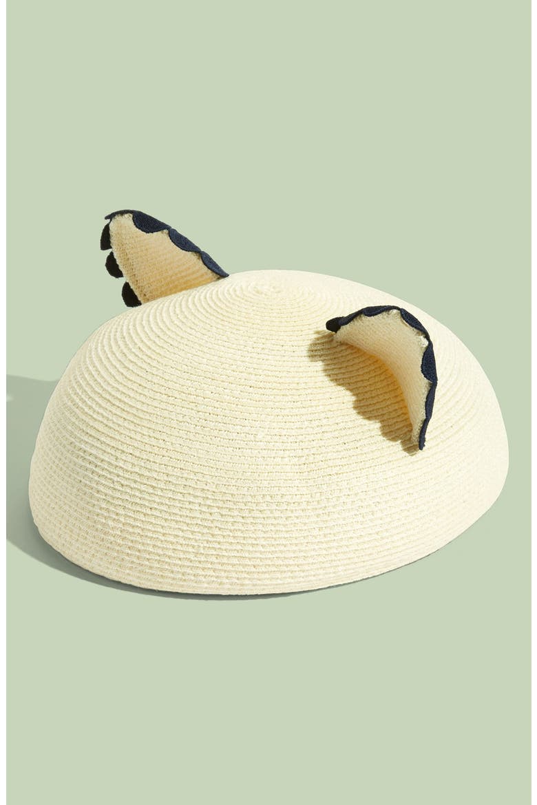 'Caterina' Cat Ear Beret, Main, color, IVORY