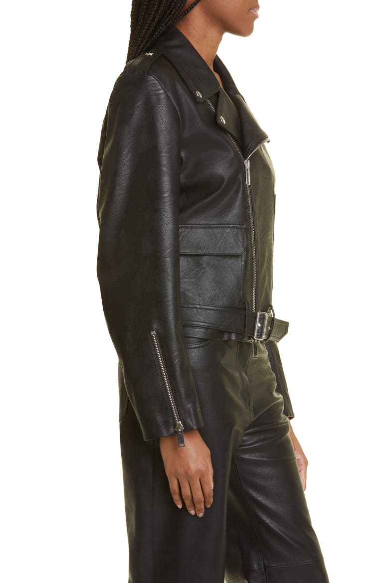 Altermat Faux Leather Moto Jacket, Alternate, color, BLACK