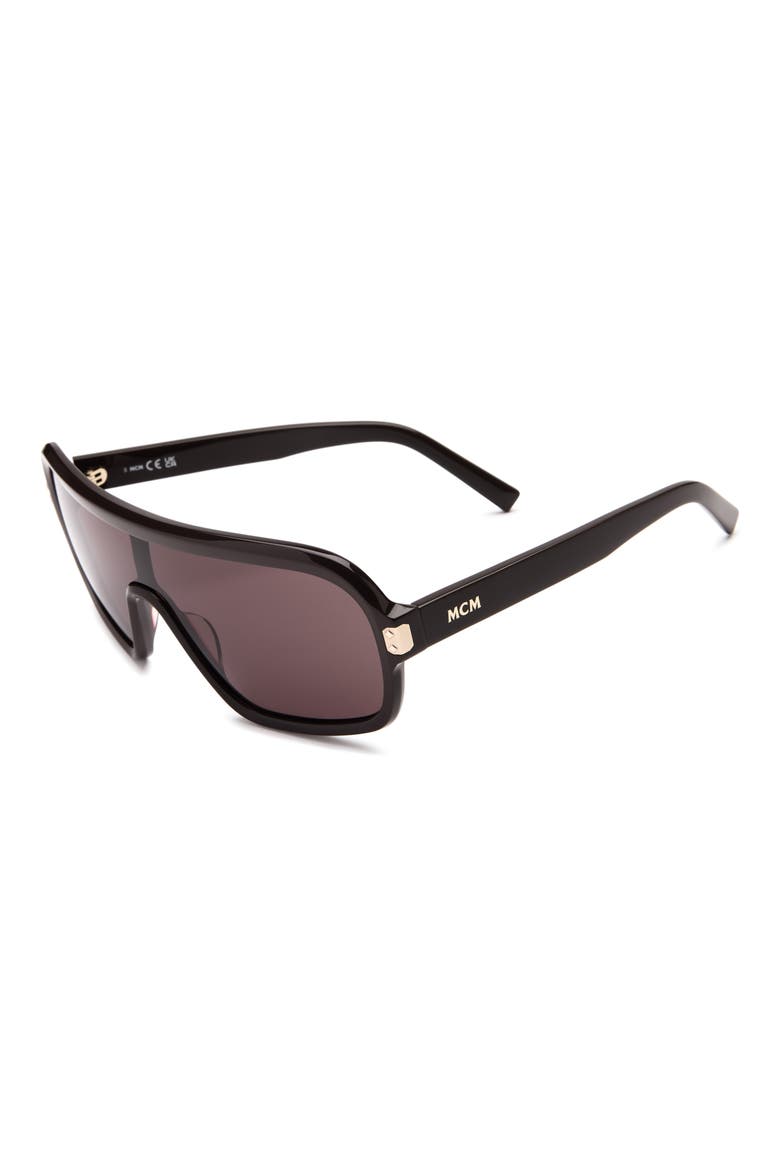 00mm Shield Sunglasses, Alternate, color, SHINY DARK BROWN / BROWN